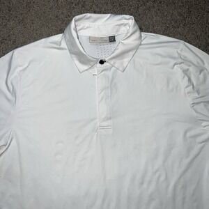 KJUS Mens Golf Polo Shirt Size 50M White UPF 50+ Comfort Fit